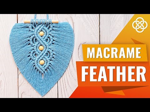 Macrame Feather With Beads | Macrame DIY | Macrame Feather Tutorial