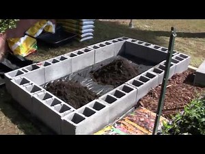 VermiBag Ep 31 Second Raised Bed with Concrete Blocks and worm castings