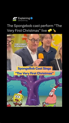Explaining on Instagram: "SpongeBob SquarePants introduced SpongeBob’s very first Christmas song in the 2000 holiday episode titled Christmas Who? 🎄 The song, “Very First Christmas,” plays as SpongeBob learns what Christmas is for the first time and eagerly spreads the idea of the holiday around Bikini Bottom. 🎶 Its simple lyrics and childlike optimism perfectly matched SpongeBob’s personality, making the moment both funny and surprisingly wholesome. The episode and song became a