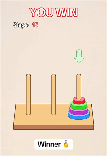 Tower of Hanoi II: Ring Stacking Challenge