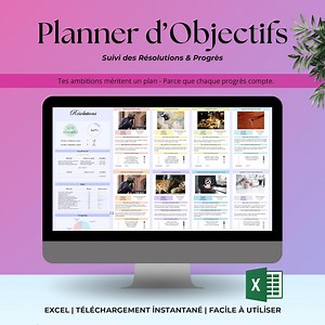 Goal Planner - Tracking Resolutions & Progress - Etsy