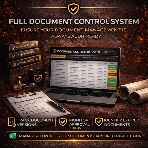 Document Control Register Version Control System Compliance Document Tracker Excel Template Digital Download - Etsy
