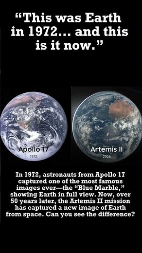 50 Years Apart… Look at Earth Now