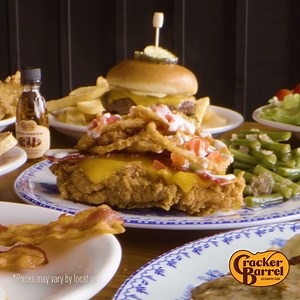 686 reactions · 30 shares | We've got 20+ meals under $12, like our signature Homestyle Chicken now topped with cheese, bacon & ranch. | Cracker Barrel Old Country Store | Facebook