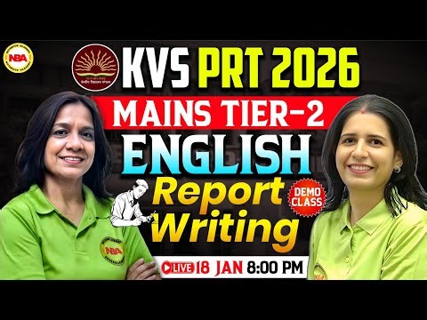 KVS PRT 2026 Mains Tier-2 🔥 | English Report Writing | Full Marks Strategy | Vibha Mam