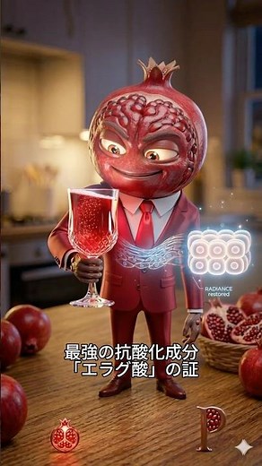 最強の抗酸化飲料「ザクロ」の真実。エラグ酸とアントシアニンのダブルパワー！#ザクロ #抗酸化作用 #エラグ酸 #美容 #健康習慣 #shorts #インナービューティー
