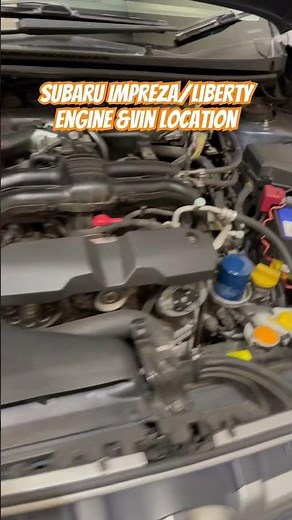 How to find Vin /frame number on Subaru Impreza#subaru liberty engine /Vin location
