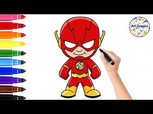 How To Draw The Flash | The Flash Drawing Easy | LIVE CHAT | Drawing Tutorial