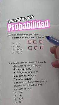 Ejercicios de Probabilidad. Calcular la probabilidad al tirar dados. #maths #probabilidades