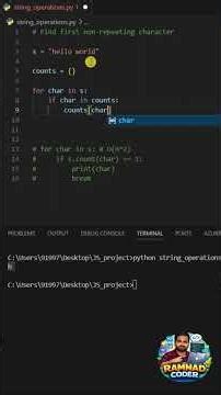 Find First Non-Repeating Character in Python 🔥 | 2 Methods
