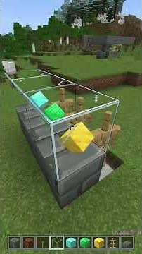 how to make a display case in minecraft bedrock | kailefra #minecraft #fyp #foryoupage