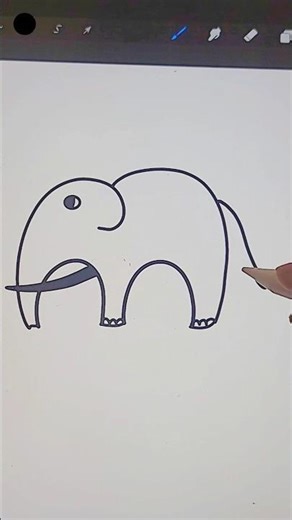 Easy Elephant Drawing Tutorial on iPad (Procreate)