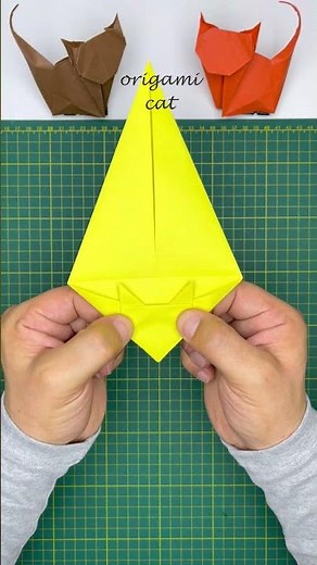🐱 ORIGAMI CAT 🐱 HOW TO MAKE AN EASY ORIGAMI CAT? 🐱 PAPER FOLDING CAT 🐈#easyorigami #shorts