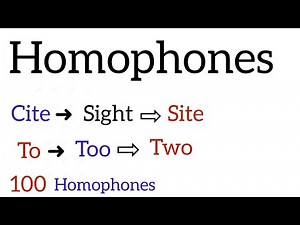 Homophones in English: 100 Examples to Improve Your Language Skills