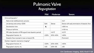 Echocardiographic Assessment of the Pulmonic Valve: Stenosis and Regurgitation
