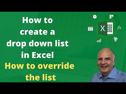 How to override a dropdown list in excel
