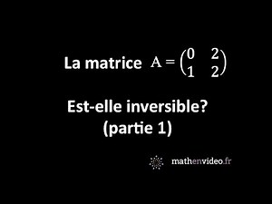 Cette matrice est-elle inversible? si oui que vaut son inverse? (partie 1)