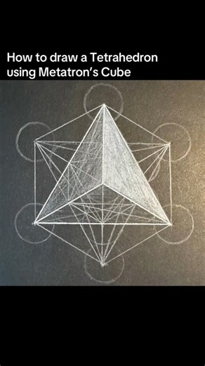 4.9K views · 61 reactions | How to draw a Tetrahedron using Metatron’s Cube #natureofflowers #asmr #howtodraw #sacredgeometryartist #art #sacredgeometry #metatronscube #metatronscube #tetrahedron | Natureofflowers | Facebook