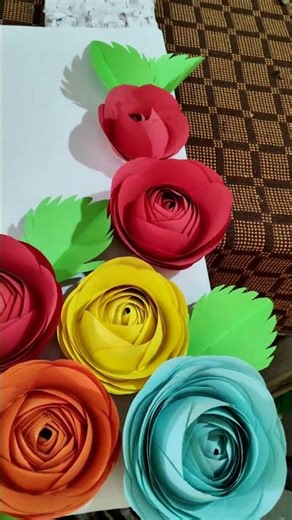 Easy Paper Rose 🌹 | DIY with Colored Paper #PaperRose #DIYCraft #EasyCraft #Handmade #CreativeIdeas