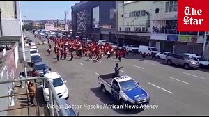 Watch: EFF Members March Down Pixley Ka-Seme Street (West street) Towards The City Hall in Durban, KwaZulu-Natal | The Star