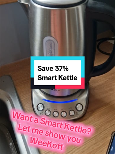 Save 37% on this WeeKett Smart Kettle. Voice activated, manual of use the app. Timer and Keep Warm functions. Prices change all the time on Tiktok correct at time of posting #tiktokmademebuylt