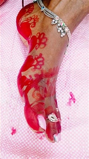 ❤️Easy & Beautiful Alta Design for Feet 🐾@k.kMehndiAltaDesign #AltaDesign #FeetAlta #BridalAlta #art