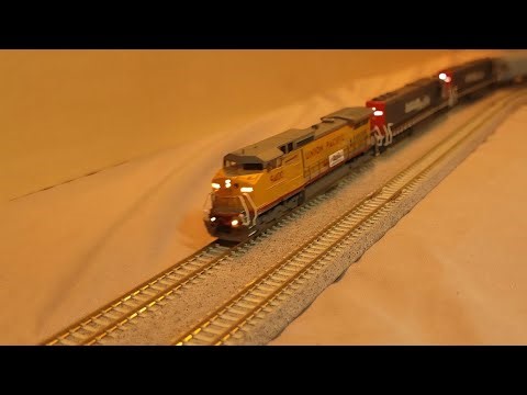 N Scale Union Pacific Dash 8 with 2 Southern Pacific SD50s