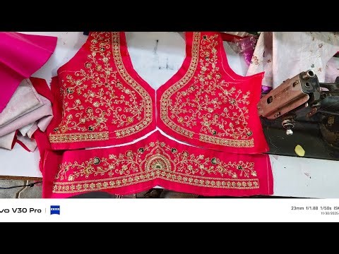 👉🏻 LIVE सब्यसाची स्टाइल ब्लाउज बनाना | Designer Bridal Blouse Cutting & Marking | Hindi