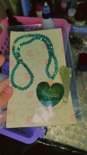 customize tasbeeh with resin charm beautiful resin name tasbeeh sea green#resinart
