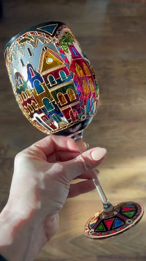 Explore how hand-painted glassware adds color and artistic expression to dining settings. The layered design and light refraction offer both functional use and decorative appeal. | Home Sense