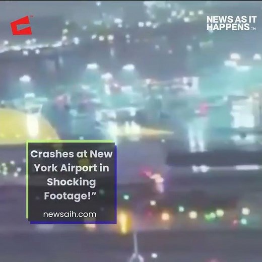 Crashes at New York Airport in Shocking Footage!