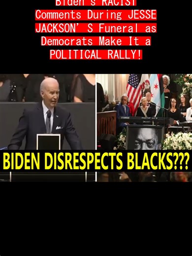 Biden's RACIST Comments During JESSE JACKSON’S Funeral as Democrats Make It a POLITICAL RALLY!