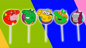 Finger Family Lollipop Nursery Rhymes Lyrics / Peppa Pig Super Heroe