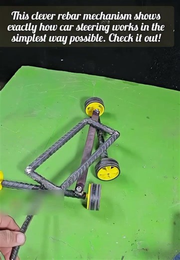 Simple DIY Steering System Built From Rebar Steel