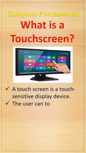 What is a Touchscreen? Computer Tutorial | #shorts #youtubeshorts