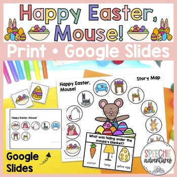 Happy Easter Mouse Book Visuals Comprehension AAC SPED Speech Language Therapy