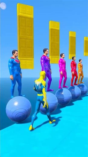 GTA V SUPERMAN RAGDOLL VS EPIC SPIDERMAN FAILS#shorts