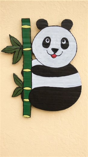 DIY Panda Wall Hanging|Cardboard Craft🐼#diy #shorts #shortsfeed #youtubeshorts #handmade