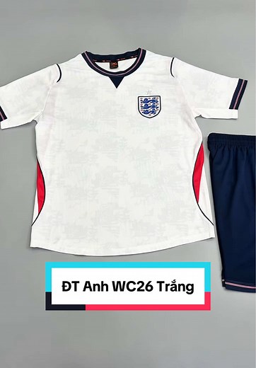 Áo bóng đá đội tuyển Anh trắng WC 2026