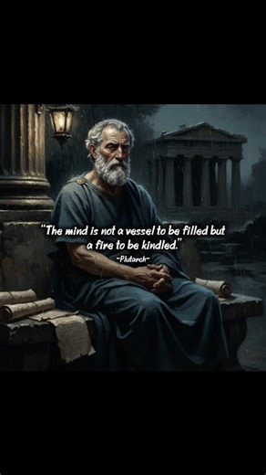 Philosophy | Discipline | Growth on Instagram: "Plutarch, the Greek historian and philosopher, is best known for his Parallel Lives, in which he compared Greek and Roman leaders to explore character, virtue, and moral choice. Rather than focusing only on events, he examined how personal ethics, habits, and decisions shape history. Plutarch’s work reflects the belief that greatness is defined less by power or success than by character, offering enduring moral insight through biography. Follow @ra