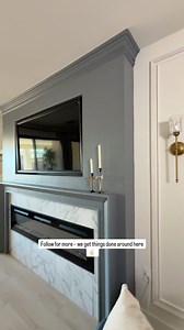 Sometimes you just gotta use what works 🤗 Loving how this DIY fireplace makeover is turning out so far? What’s something you’ve improvised with on a project? | Juliecarmonahome