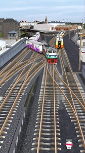 Persilangan kereta api di jalur sibuk | Puji Krc