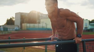 Athlete Doing Bodyweight Push-ups On Sports Stock Footage SBV-338007321 - Storyblocks