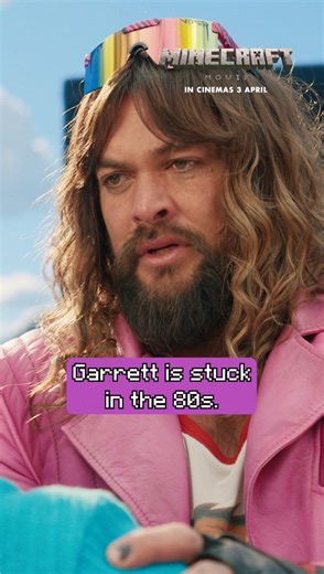 Fingernails: painted. Mullet: on. Garrett “The Garbage Man” Garrison has arrived. #MinecraftMovie in cinemas 3 April! | Warner Bros. Pictures