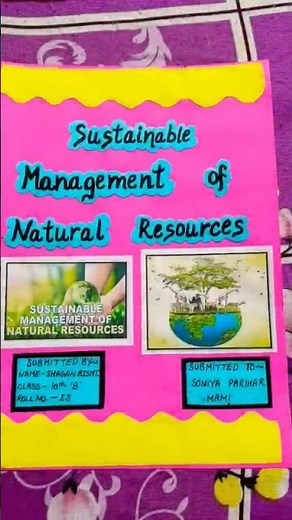 Sustainable Management Of Natural Resources Project Class 10th CBSE/ Science Project For Class 10!.☺
