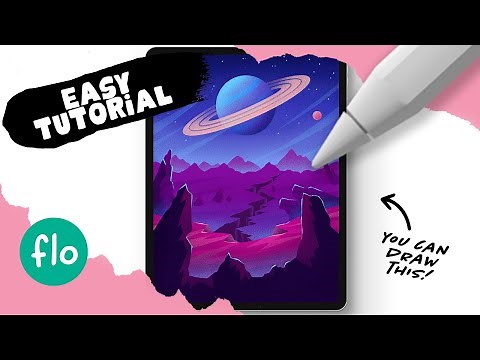 How to Draw an Outer Space Landscape in PROCREATE