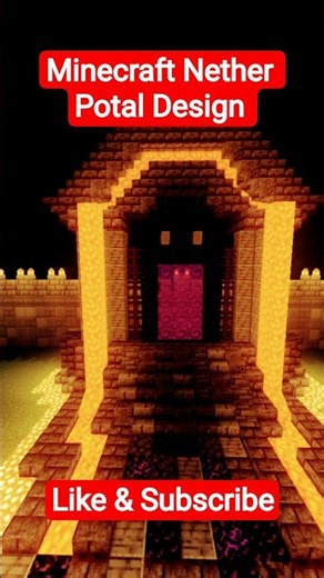 Minecraft Nether Potal Design #minecraft #gaming