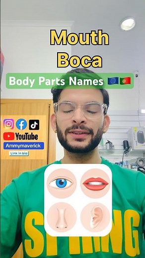 Body Parts Name in Portuguese | Learn Portuguese in Hindi & English | Day 106/200