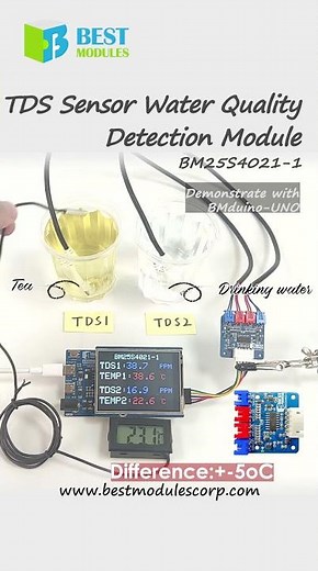 #Shorts TDS Sensor Water Quality Detection Module BM25S4021-1 with BMduino #modules #arduino