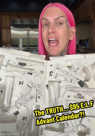 Is the @e.l.f. Cosmetics Holiday advent calendar really worth $95?! 😭 Let’s unbox it and find out… #jeffreestar #adventcalendar #elfcosmetics #makeup #affordable